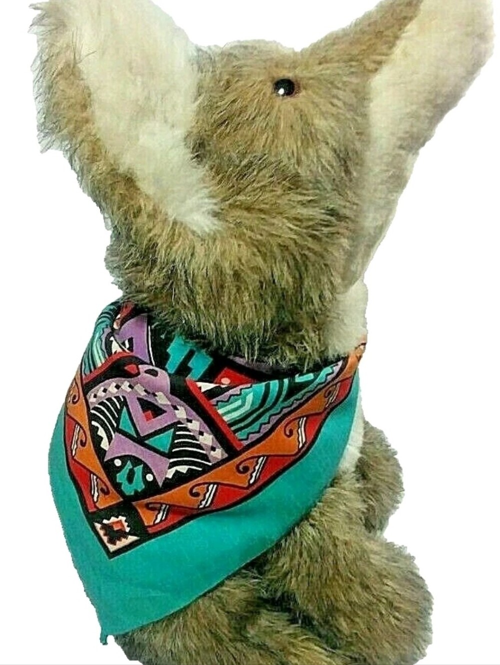 Coyote Plush Howl Vintage Kathys Kreations Original 1983 USA with Bandana 16" - Picture 5 of 12